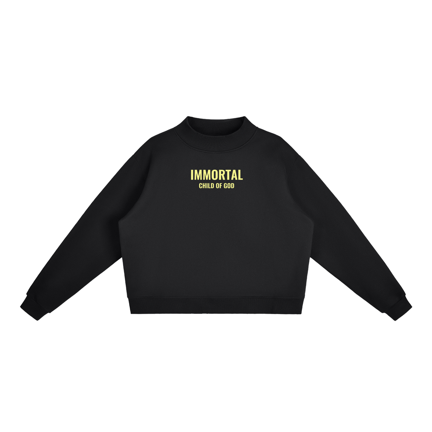IMMORTAL Essential Fleece Mock-Neck Crew Sweatshirt