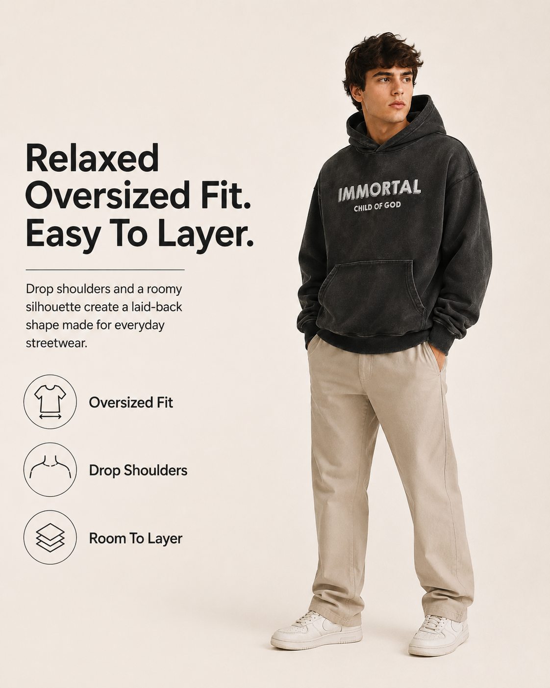 IMMORTAL™ Vintage Washed Hoodie